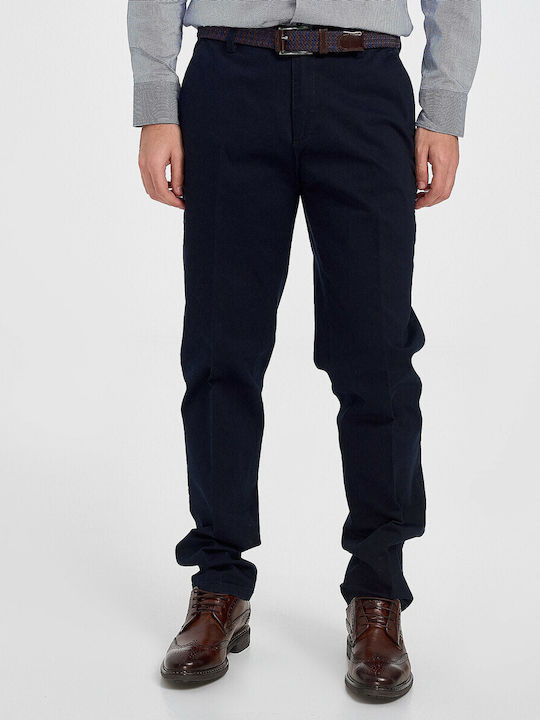 Men's Suit Trousers Slim Fit Navy Blue