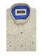 Long Sleeve Cotton Shirt in Slim Fit Floral Lime
