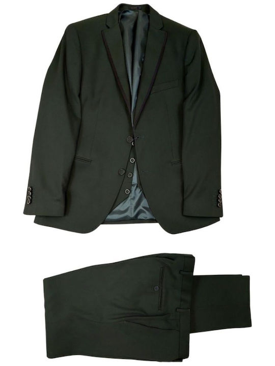 Herrenanzug mit Weste Green