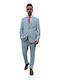 Men's Summer Suit with Vest Slim Fit Bay Leaf Mint