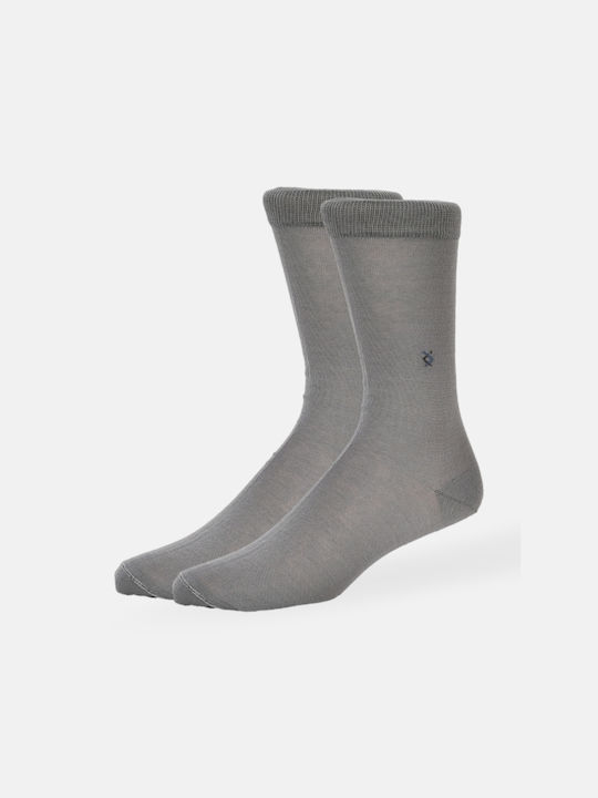 K Socks Ανδρικές Μονόχρωμες Κάλτσες Γκρι