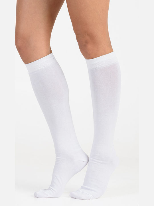 Ampo Socks Γυναικείες Μονόχρωμες Κάλτσες Λευκο