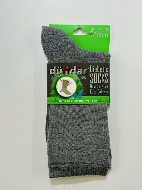 Dundar Herren Einfarbige Socken Gray 1Pack