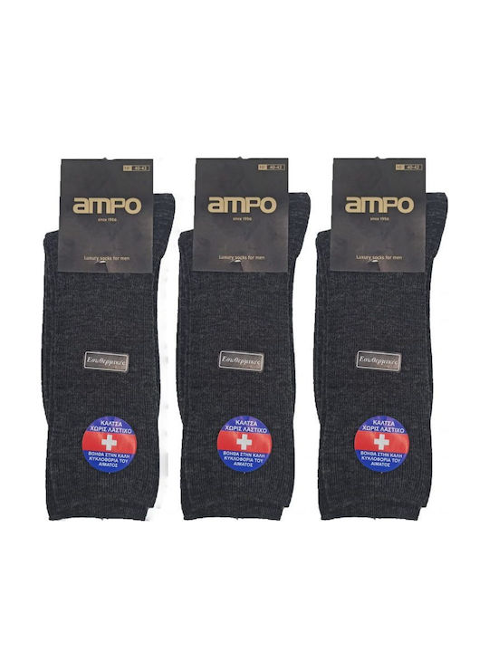 Ampo Socks Herren Einfarbige Socken Anthracite ...