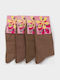 K Socks Femei Șosete Chocolate 4Pachet