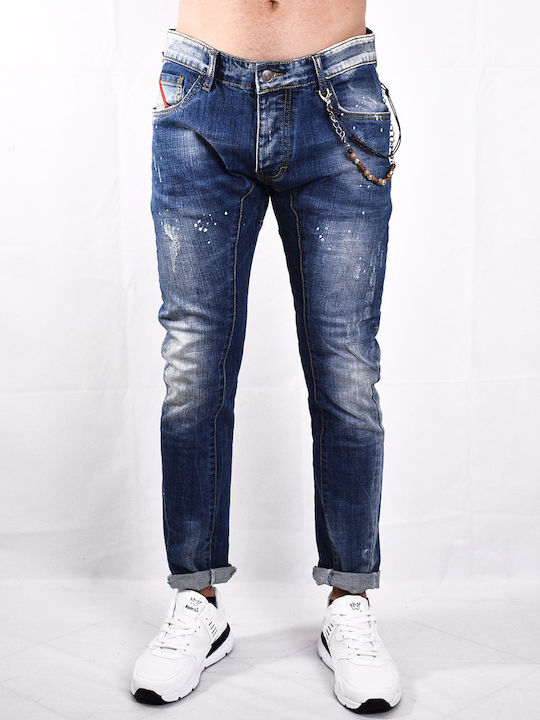 Men's Jeans Pants Bleached (faded).