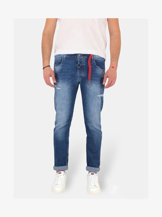 Back2jeans Ανδρικό Παντελόνι Τζιν Slim Fit Μπλε
