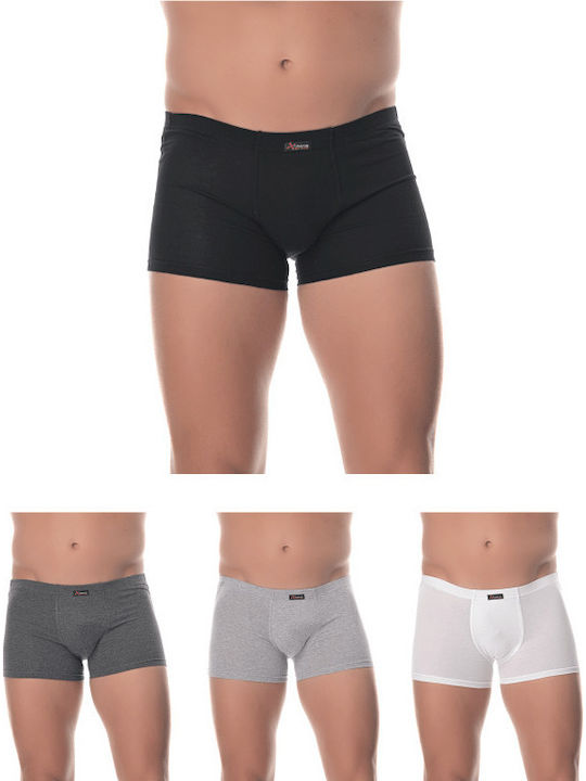Herren Boxershorts Black/anthracite/grey/white 4Packung