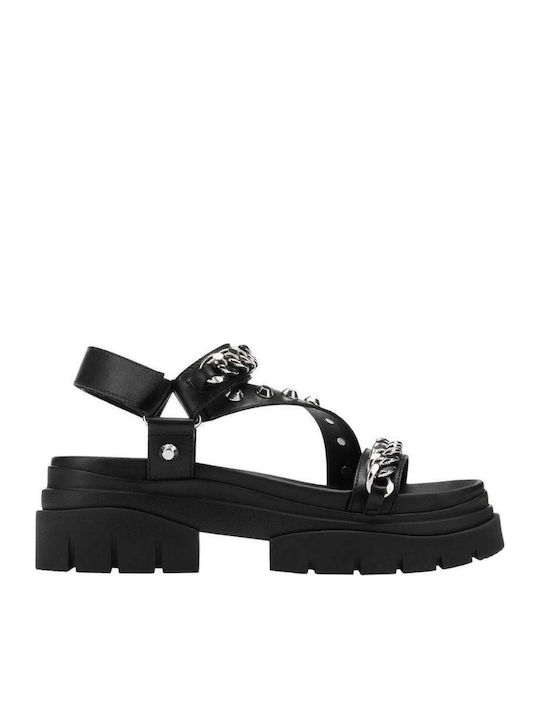 Ash Combo Women's Flat Sandals in Black Color