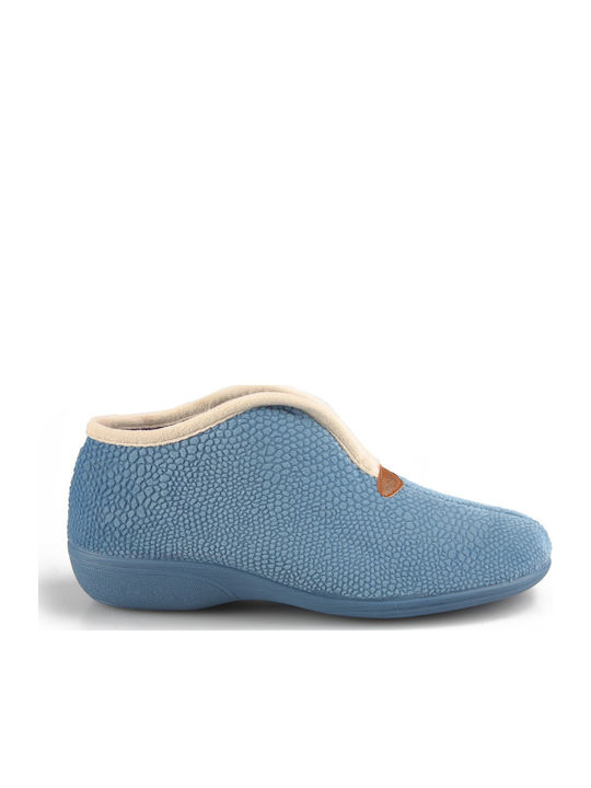 Fshoes Closed Women's Slippers Light Blue