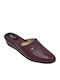 Leather Winter Women's Slippers Black