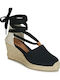 Granda Platforme Dama Tip Espadrile Negre