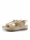 Anatomic Women's Ankle Strap Platforms Gold
