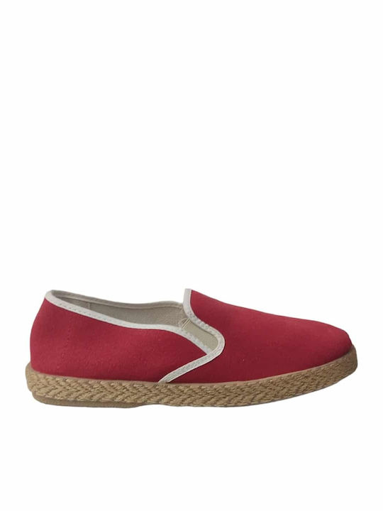 Din material textil Espadrile dama în culoarea Roșu