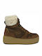 Leder Stiefeletten Damen Braun