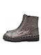 Leder Stiefeletten Damen Braun
