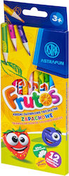 Комплект Триъгълни Оцветени Ароматизирани Дървени Моливи Astra Frutos 12 Цвята