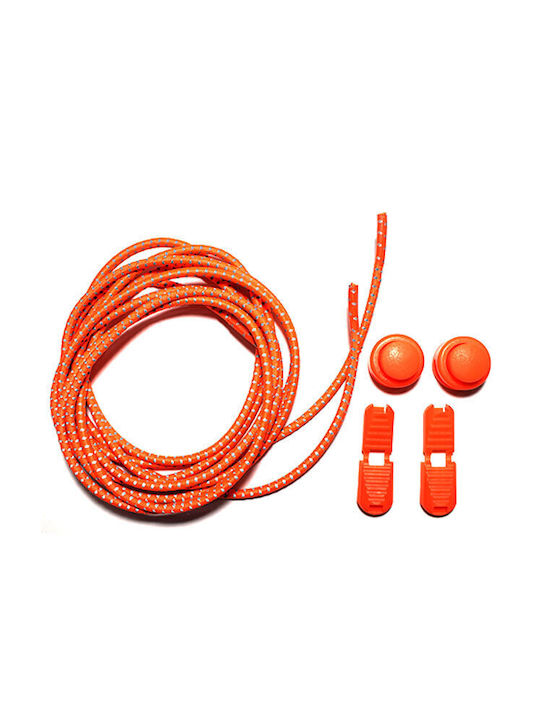 Elastic Shoelace Clip 1.20cm Orange