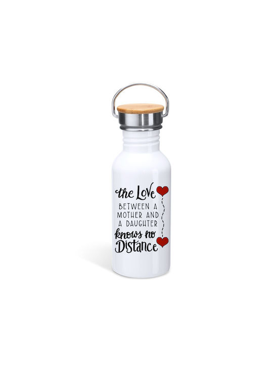 Water Bottle Stainless Steel 650ml White