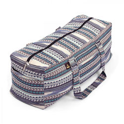 Bodhi Yoga Kit Mat Bag Ethno Τσάντα Μεταφοράς Στρώμα Βαμβάκι Μαύρο Άσπρο Μπλε Διαστάσεις 63cm X 20cm X 23cm