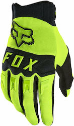 Fox Full Finger Men's Cycling Gloves Yellow