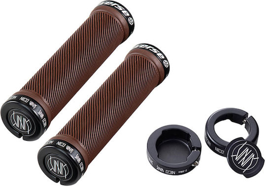 Reverse Grip Nico Vink Lock On 30mm Maro Negru Mânere Pentru Ghidon De Bicicletă