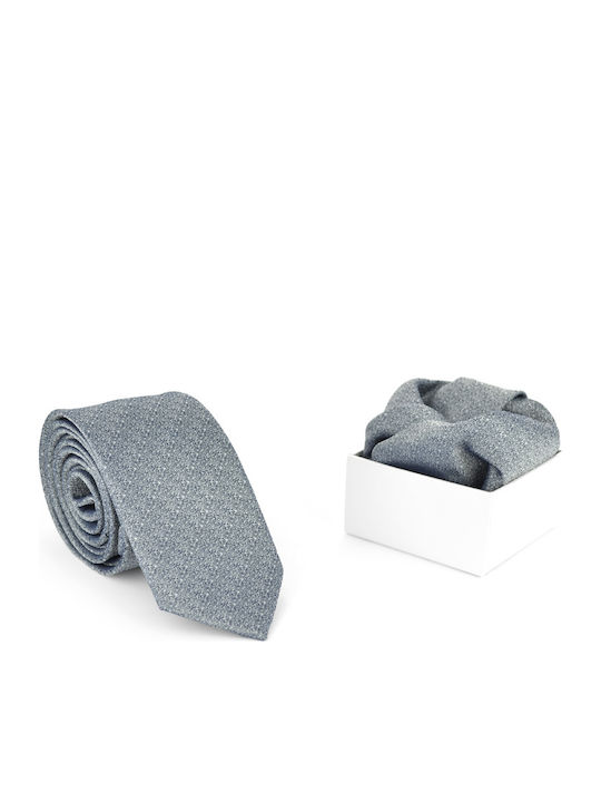 Eros Men's Tie Set Synthetic Printed in Blue Color