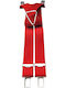 Victoria Kids Suspenders with 3 Clips Red
