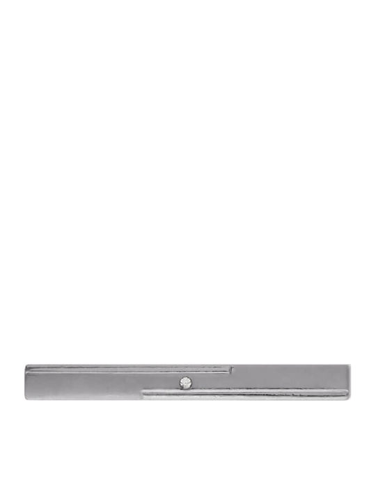 SilverBrand.gr Steel Tie Clip Silver 6x0.6cm