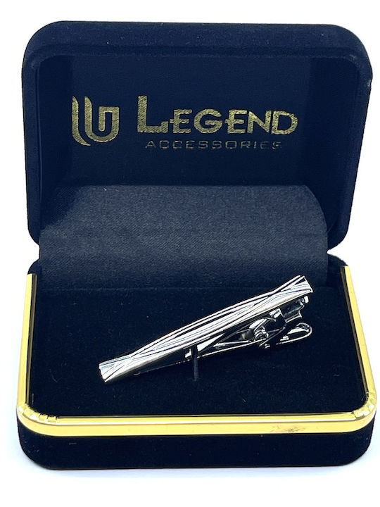 Legend Accessories Silver Tie Clip Silver 5cm