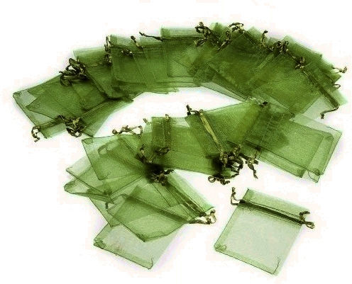 Rice Pouch 5x7.5cm 100 Pieces 07301 Olive Green