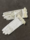 Bridal Gloves Fabric Flowers Ecru 1258 “9” Nv23-02-03800-003-ekrou