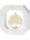 Ceramic Tree of Life Gold 10x10x2.2cm K442 Nv23-30-00001-442