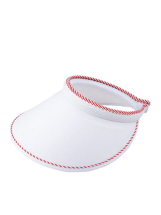 Brims and Trims Visor Cap Βαμβακερό Καπέλο Visor Λευκό Brims and Trims Visor Cap Βαμβακερό Καπέλο Visor Λευκό
