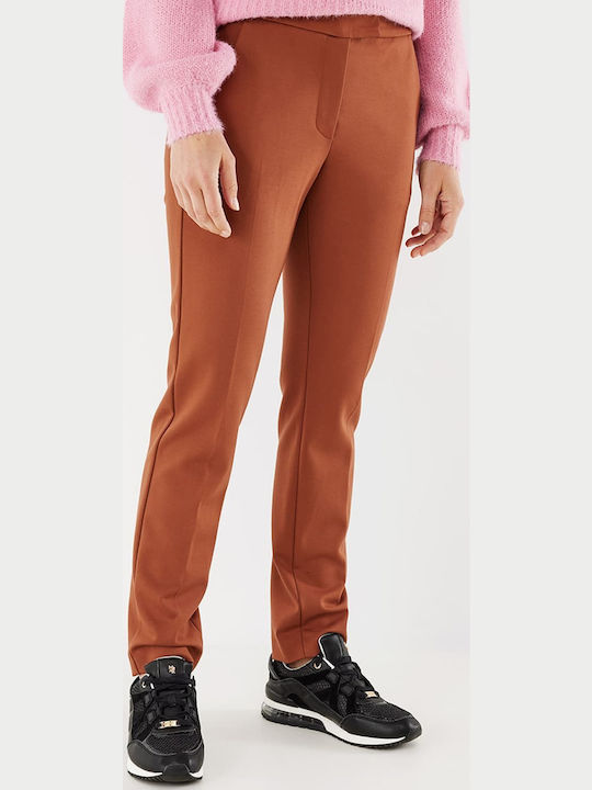 Mexx Γυναικείο Υφασμάτινο Παντελόνι Regular Fit Brown Mexx Γυναικείο Υφασμάτινο Παντελόνι Regular Fit Brown