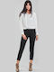 Damen Chino Hose in Karotten Passform Black
