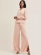 Γυναικείο Dusty Pink Σετ με Παντελόνι