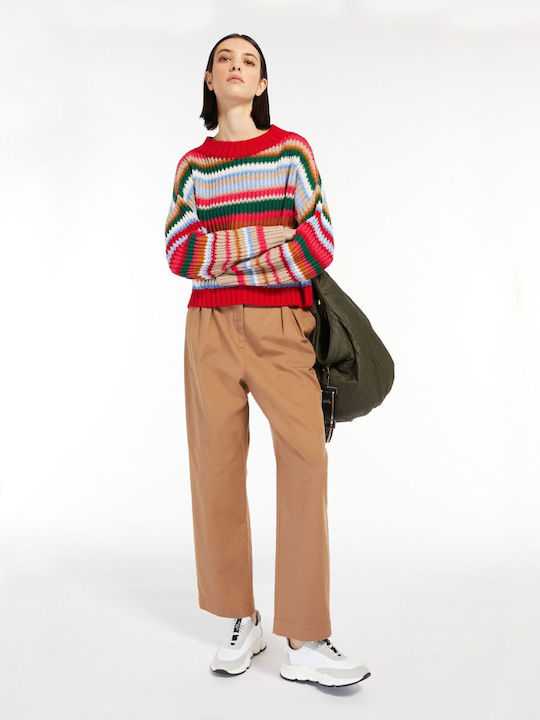 Atlanta Dama Tesatura Pantaloni Maro