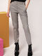 Arenberg Check Women's Fabric Trousers Checked ECRU / BLUE / BLACK