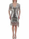Summer Mini Evening Silver Dress