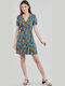 Sommer Mini Kleid Blumen