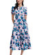 Summer Midi Dress Turq
