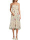 Summer Midi Dress Ivory Combo