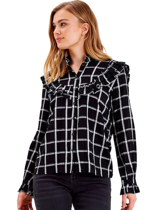 Langärmelig Damen Hemd Black (80001/black) Geprüft