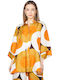 Women's Silky Long Sleeve Shirt Orange
