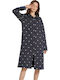 Goodnight Winter Women's Nightdress Dark Blue