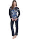 Zen Intimates Winter Women's Pyjama Set Blue