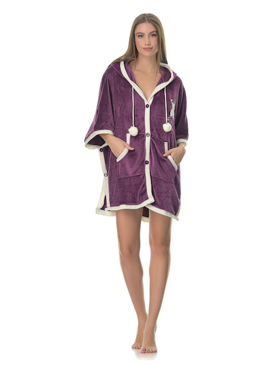 Fawn Robe De Damă Violet De Iarnă
