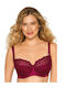 Soft Goldie Bra with Light Padding Underwire Red