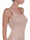 Women's Sleeveless T-Shirt Beige Color